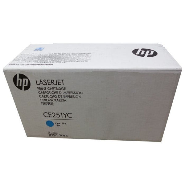 Toner HP LaserJet CE251YC Original Neuf Cyan 7900 Pages Pour HP CP3525 CM3530  HP   