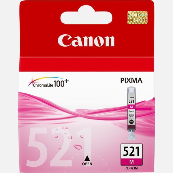 Lot De 2 Cartouches D'Encre CANON 521 M CLI-521 M Original Neuf Magenta 9ml x 2  Canon   