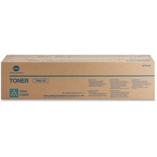 Toner Konica Minolta TN611C A070450 Original Neuf Cyan 27 000 Pages  Konica Minolta   