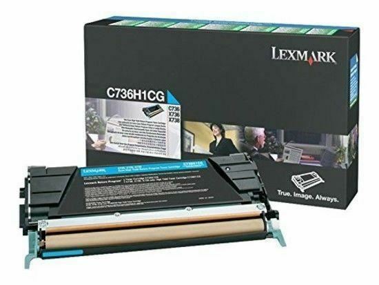 Lexmark C736H1CG Cartouche de toner pour C736, X736, X738 Cyan ORIGINAL  Lexmark   