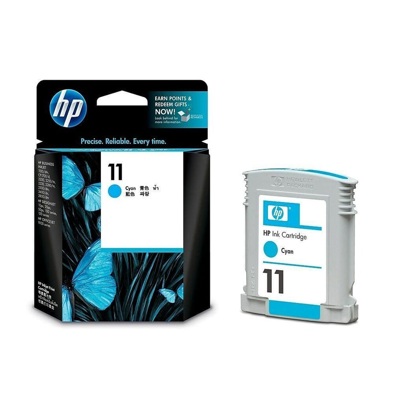 🔷 Cartouche d'encre HP 11 Cyan 08/2020🖋️ HP