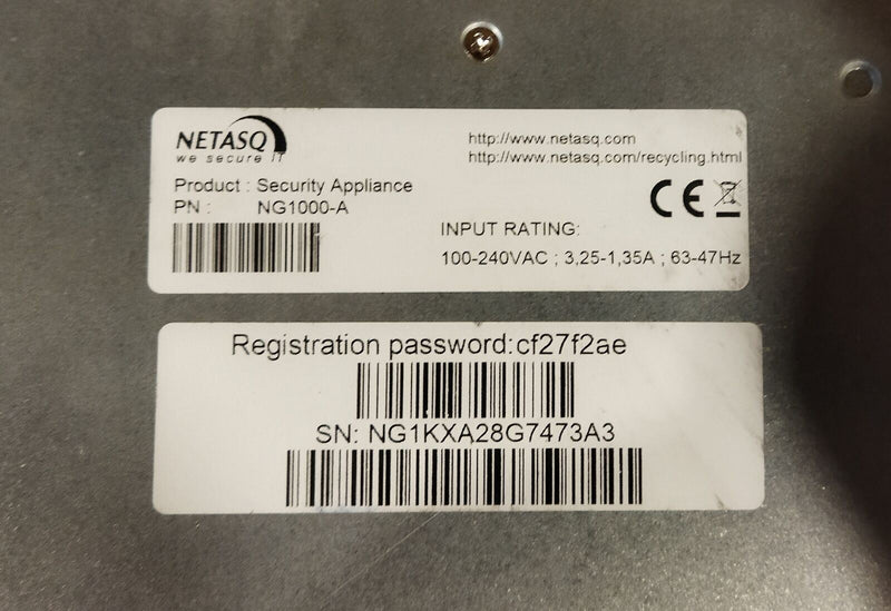 🛡️ Pare-feu Netasq Ng1000-a Vpn 12 Ports Double Alimentation Testé 🔒 Netasq
