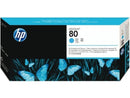 🔹Tête d'impression + dispositif de nettoyage HP 80 C4821A Cyan Original 01/2015 HP