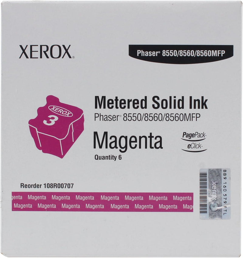 🖨️ Encre Solide Xerox 108R00707 Magenta - Pack 6 Bâtonnets 6800 Pages 🟣 IT And Office