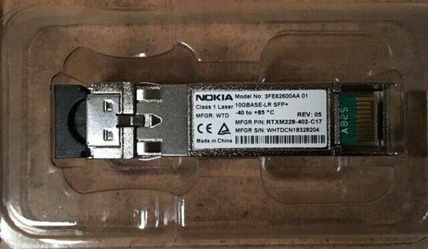 Lot de 13 Modules Alcatel lucent- Nokia SFP+ 10GBase-LR P/N: 3FE62600AA Informatique, réseaux:Réseau d'entreprise, serveurs:Commutateurs, concentrateurs:Modules de commutation NOKIA ALCATEL LUCENT   